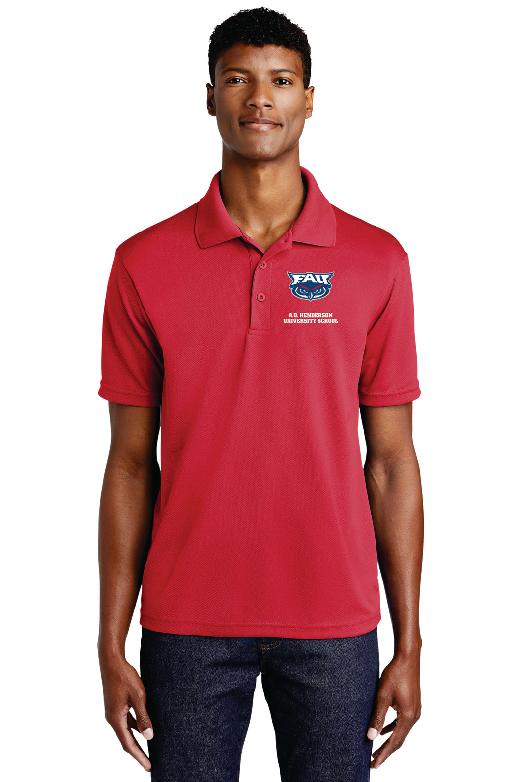 ST640 Adult Sport-Tek Moisture wicking 100% Polo 6th-8th Grade Embroider FAU
