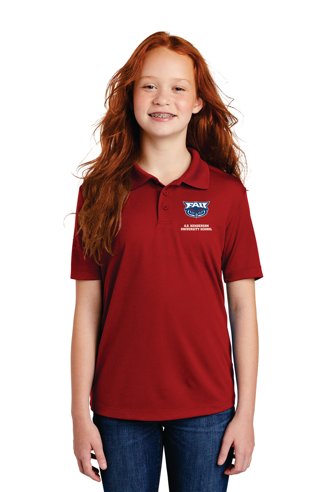 YST640 Youth Port Authority 100% Moisture wicking Polo 6th-8th Grade Embroidery FAU